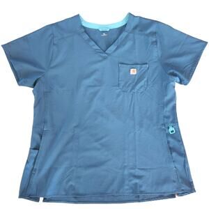 CARHARTT FORCE scrub top size XL teal